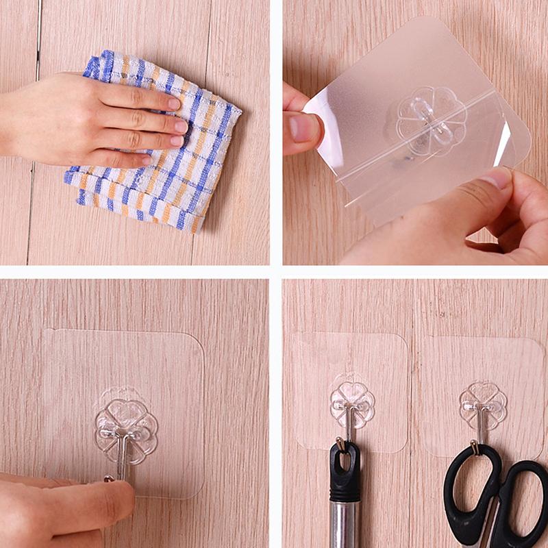 10Pcs Wall Self-adhesive Hooks Transparent Waterproof and Oilproof Hanging Utility Hooks for Bathroom Kitchen Heavy Duty Type A
10Pcs Wall Self-adhesive Hooks Transparent Waterproof and Oilproof Hanging Utility Hooks for Bathroom Kitchen Heavy Duty Type A