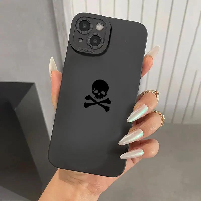 Black Skull Phone Case For iPhone 15 Cases iPhone 14 13 12 11 Pro Max Mini XS Max XR X 7 8 Plus SE Matte Soft Silicone Cover For iPhone 15 Pro
Black Skull Phone Case For iPhone 15 Cases iPhone 14 13 12 11 Pro Max Mini XS Max XR X 7 8 Plus SE Matte Soft Silicone Cover For iPhone 15 Pro
