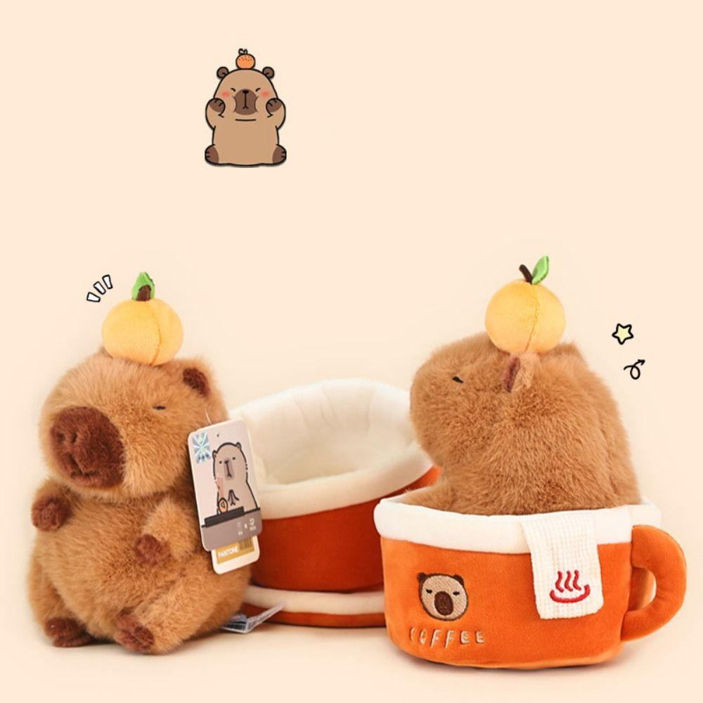 Soft Capybara Plush Toy Coffee Cup Capybara Plush Stuffed Toy Birthday Parties коричневий
Soft Capybara Plush Toy Coffee Cup Capybara Plush Stuffed Toy Birthday Parties коричневий