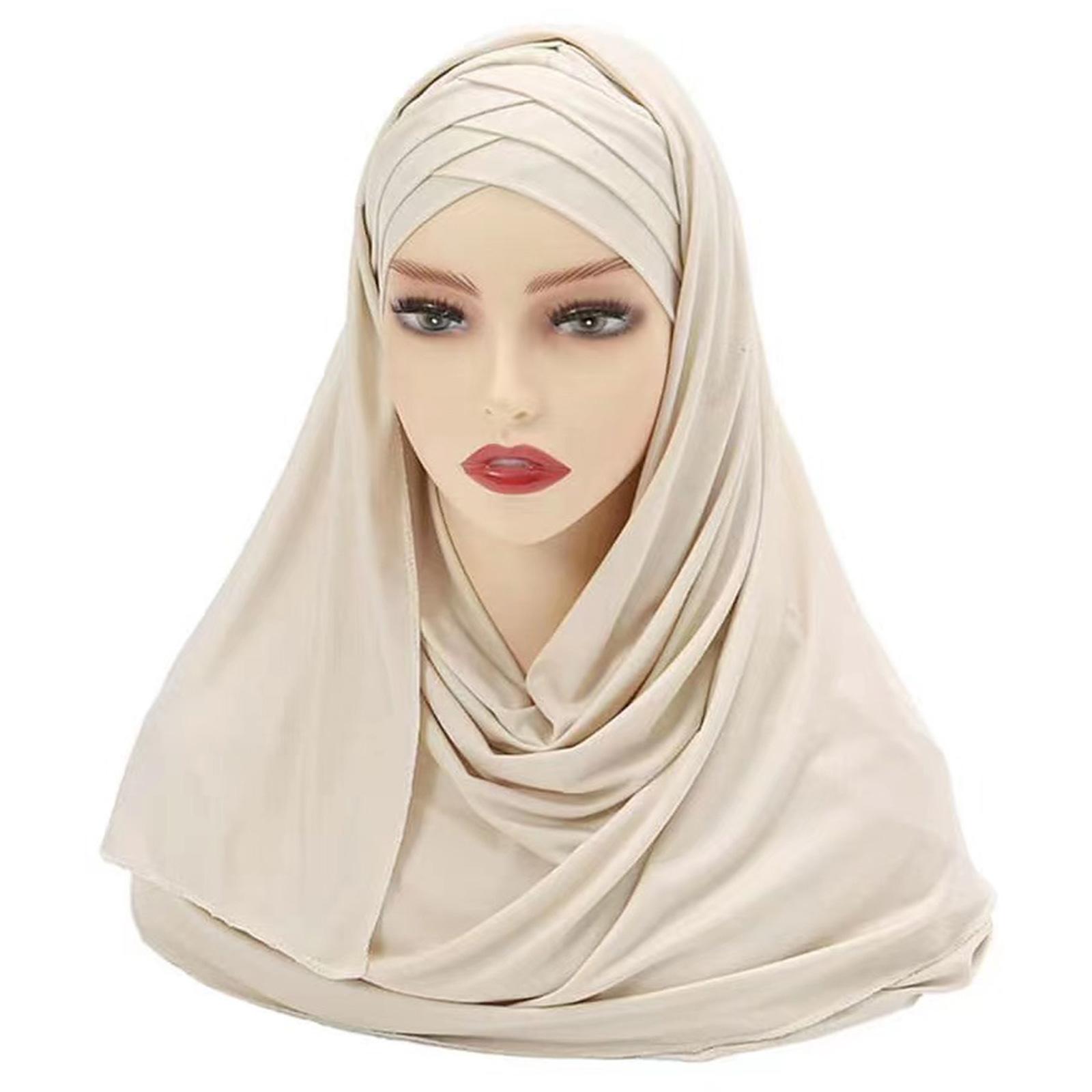 Religious Woman Middle East Headscarf Turbans Plain Color Arab Scarf Shawl Outdoor Headscarf for Woman Cycling Hiking бежевий
Religious Woman Middle East Headscarf Turbans Plain Color Arab Scarf Shawl Outdoor Headscarf for Woman Cycling Hiking бежевий
