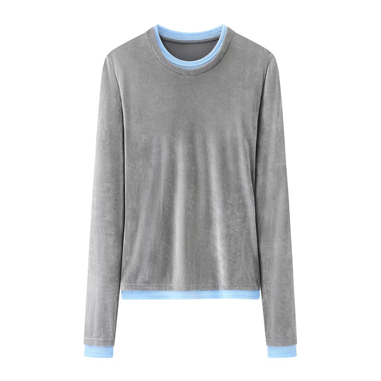 In Stock: 2026 Spring Color Block Round Neck Flocking Slim-fit Long Sleeve T-shirt (Fake Two-Piece) Large
In Stock: 2026 Spring Color Block Round Neck Flocking Slim-fit Long Sleeve T-shirt (Fake Two-Piece) Large
