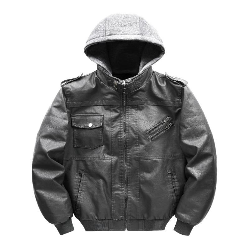 Men s Hooded PU Jacket Fashionable Versatile Jacket Outdoor Motorcycle Clothes Flight Jacket Men s Top XXXL
Men s Hooded PU Jacket Fashionable Versatile Jacket Outdoor Motorcycle Clothes Flight Jacket Men s Top XXXL