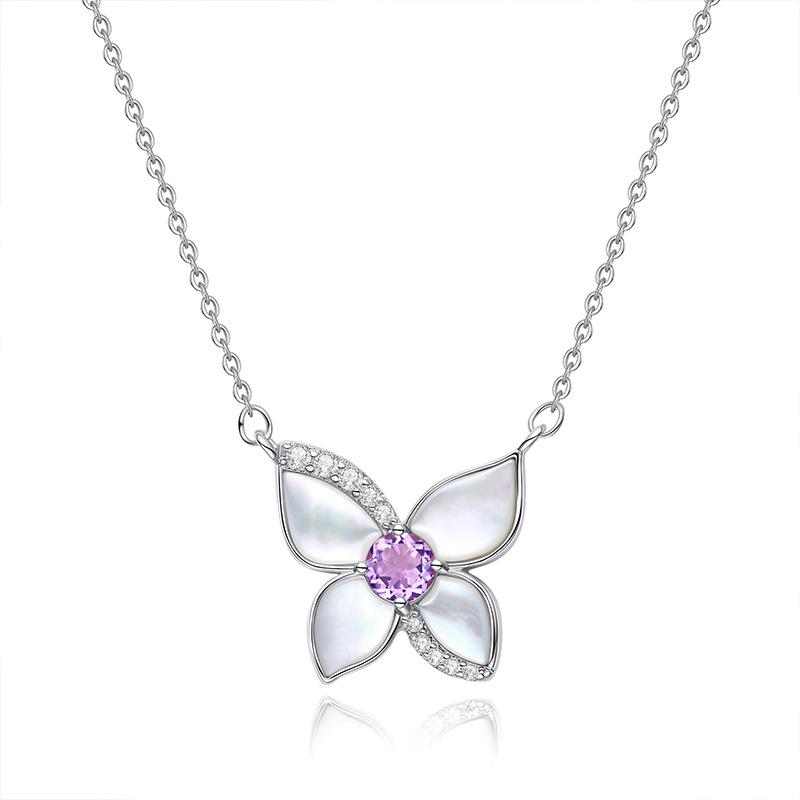 S925 sterling silver white fritillary butterfly natural stone necklace does not fade light luxury simple fashion Spice girl collarbone chain versatile
S925 sterling silver white fritillary butterfly natural stone necklace does not fade light luxury simple fashion Spice girl collarbone chain versatile