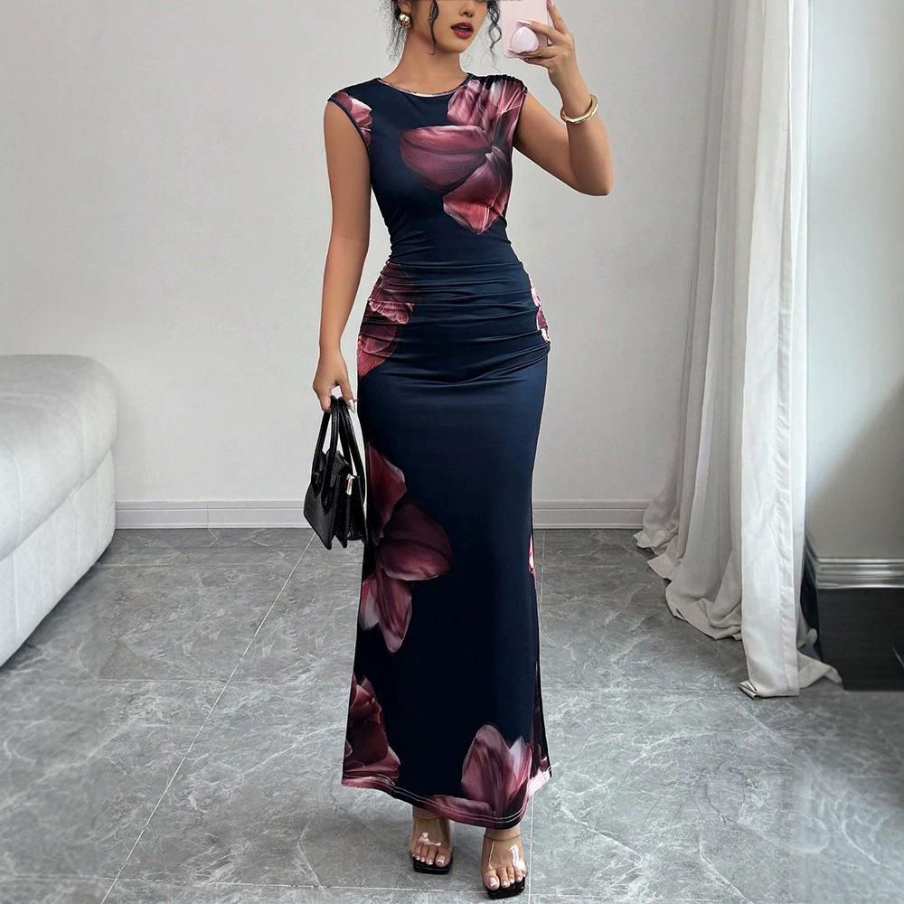 women s Navy Floral Print Sleeveless Maxi Dress Bodycon Ruched Evening Party Dress XL Темно-синій
women s Navy Floral Print Sleeveless Maxi Dress Bodycon Ruched Evening Party Dress XL Темно-синій