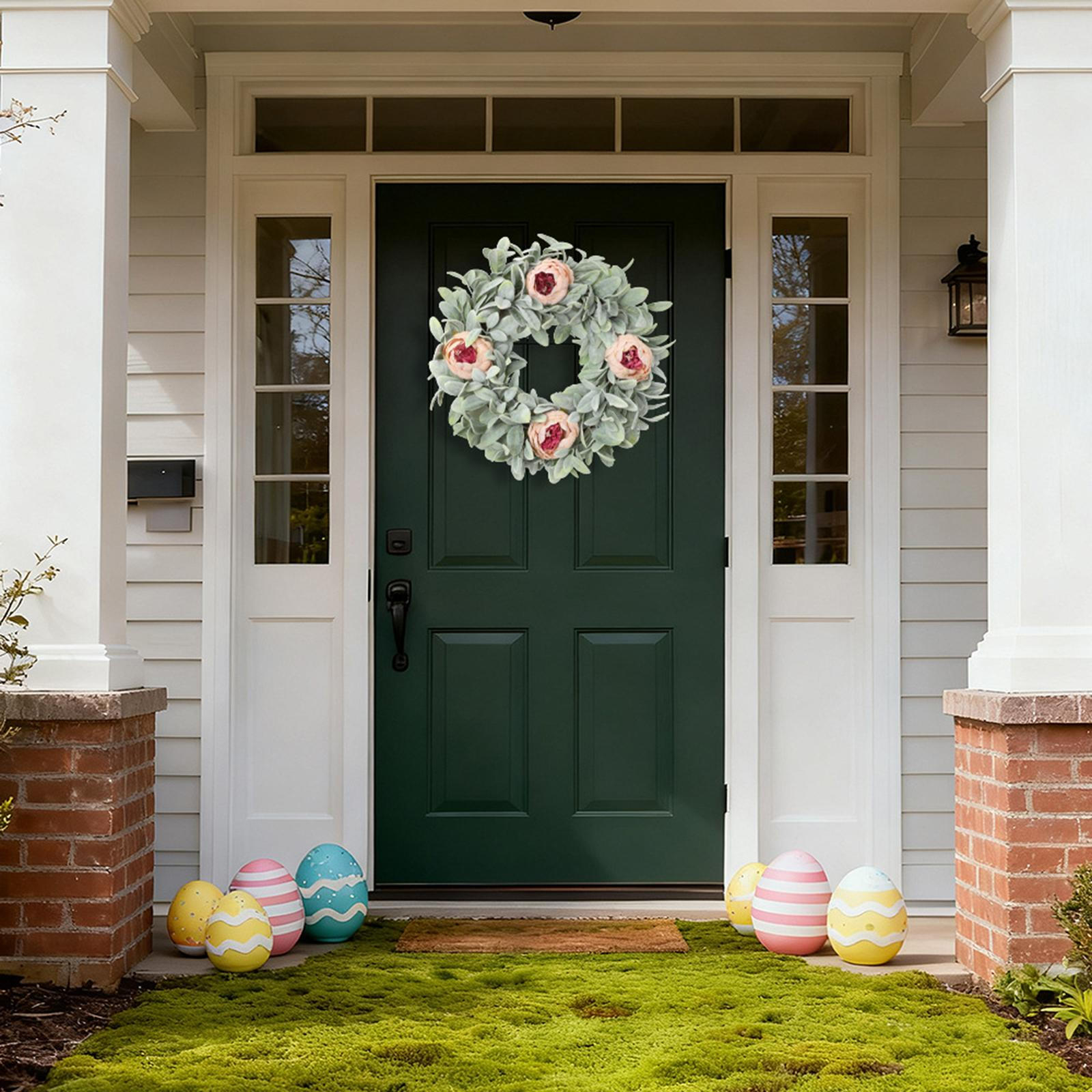 Artificial Front Door Wreath Decorative ,Reusable, Ideal Gift Hanging Ornament Spring for
Artificial Front Door Wreath Decorative ,Reusable, Ideal Gift Hanging Ornament Spring for