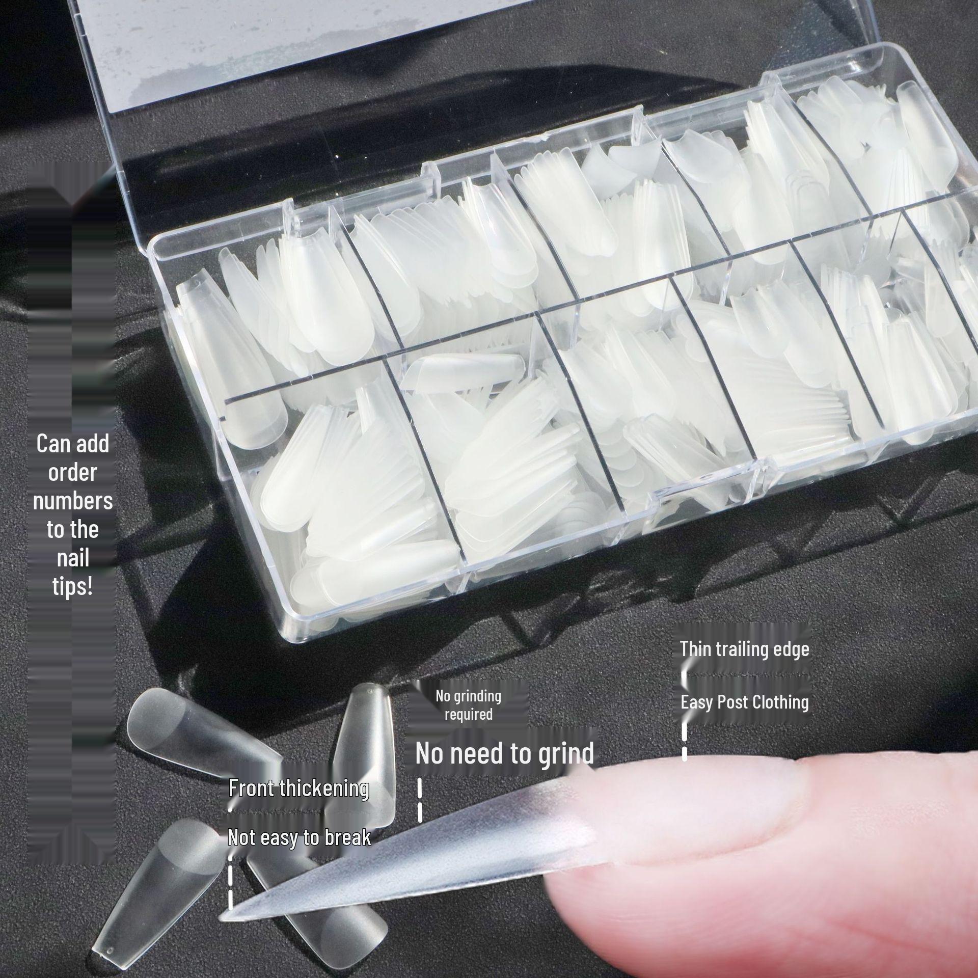 Ultra-Thin Seamless No-Etch False Nails - Jieliya 408 Single Number Tip, Full & Half Dual-Use B Pointed 408pcs No. 4
Ultra-Thin Seamless No-Etch False Nails - Jieliya 408 Single Number Tip, Full & Half Dual-Use B Pointed 408pcs No. 4