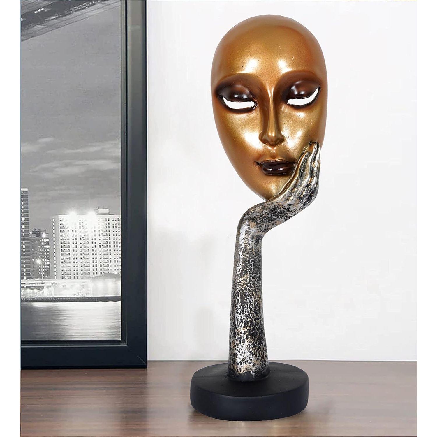 Presents New Lady Face Golden Showpiece, Perfect for Living Room, Entrance of Your Home or Office(Size 15 * 4.5 inch)
Presents New Lady Face Golden Showpiece, Perfect for Living Room, Entrance of Your Home or Office(Size 15 * 4.5 inch)