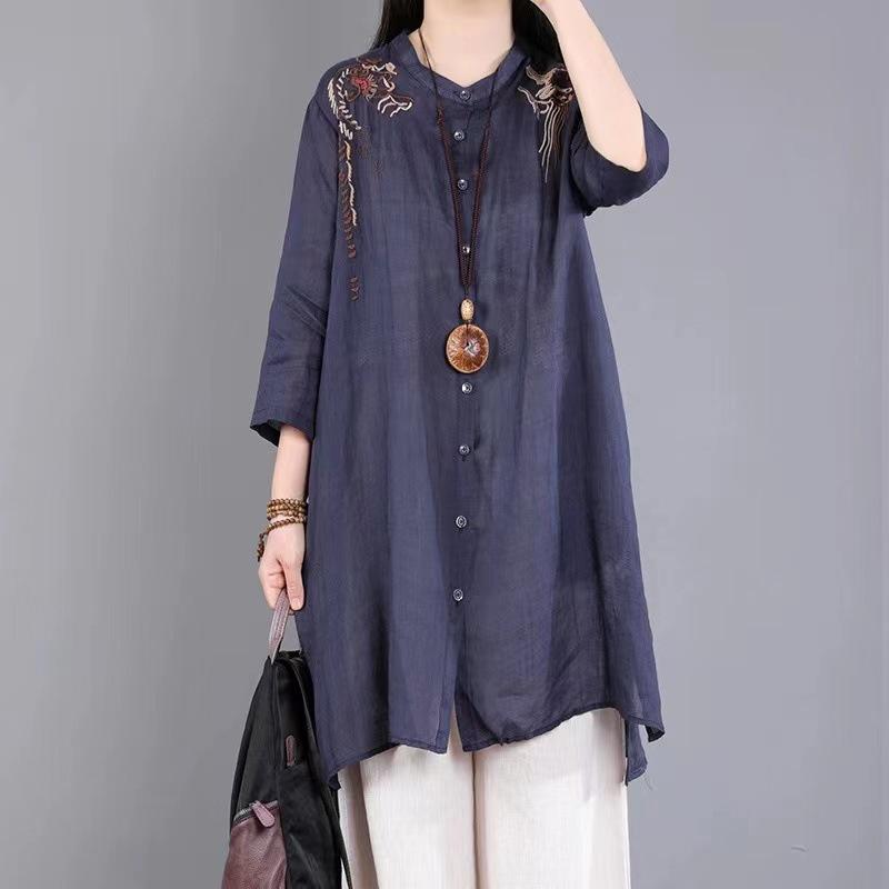 Лето 2024 Хлопок Лен Вышитая Стойка Воротник Средней Длины Легкая Защита от Солнца Кардиган Рубашка XXXL 72.5-82.5 kg темно-синий
Лето 2024 Хлопок Лен Вышитая Стойка Воротник Средней Длины Легкая Защита от Солнца Кардиган Рубашка XXXL 72.5-82.5 kg темно-синий