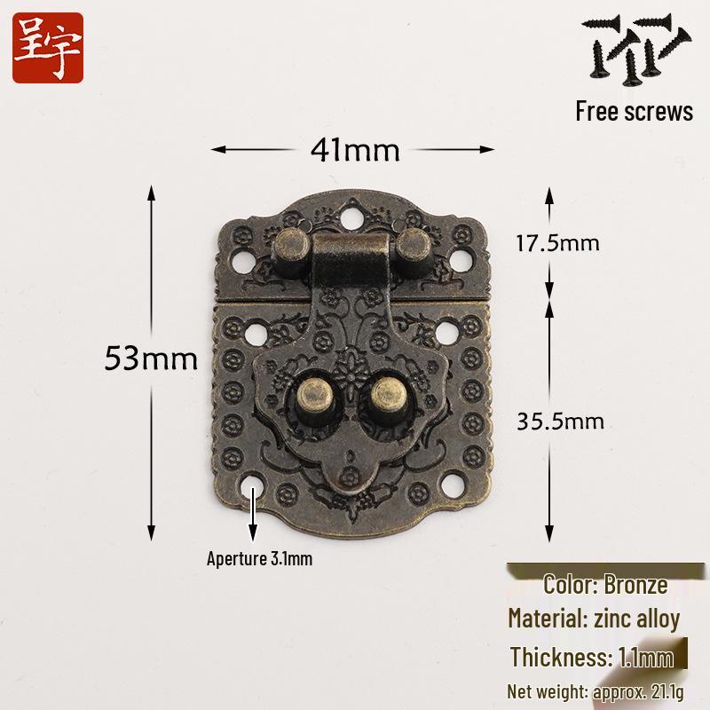 A077 Antique Alloy Four-Sided Panel Buckle for Retro Wine Gift Box
A077 Antique Alloy Four-Sided Panel Buckle for Retro Wine Gift Box