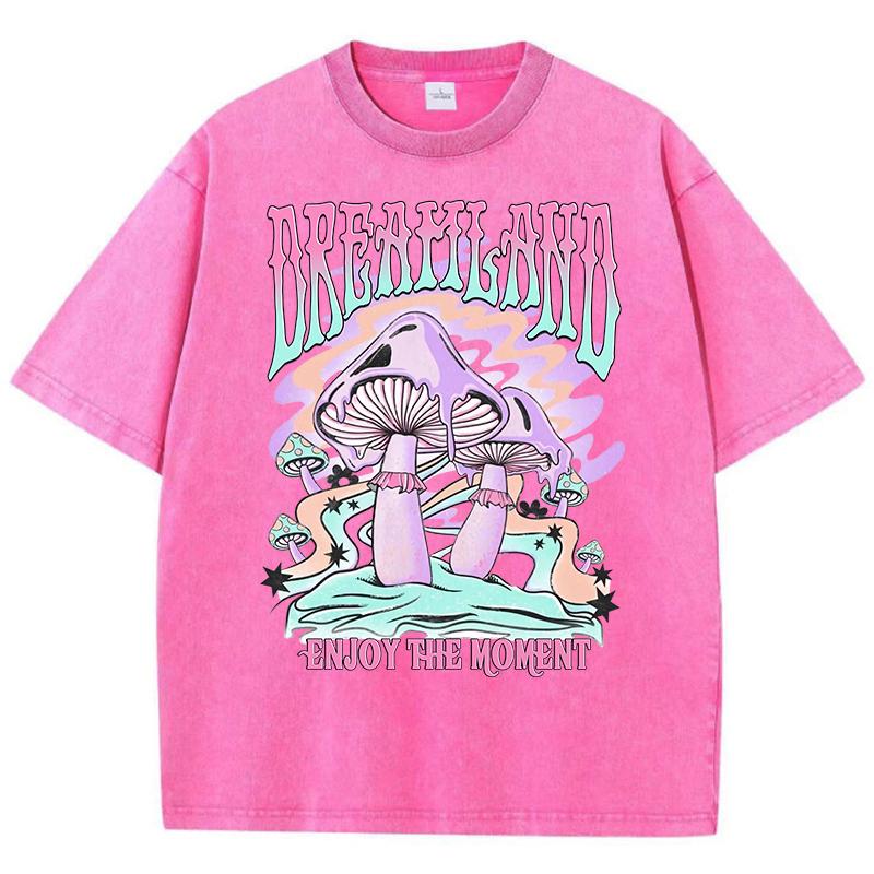 Dreamland Mushrooms Enjoy The Moment Print Women Washed T Shirts Casual Hip Hop Tops Cotton Clothes Summer Loose TShirt S
Dreamland Mushrooms Enjoy The Moment Print Women Washed T Shirts Casual Hip Hop Tops Cotton Clothes Summer Loose TShirt S