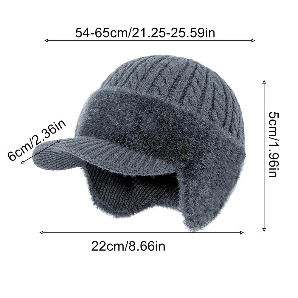 Winter Beanie Hat Windproof Insulated Headgear With Brim And Ear Flaps Cold Weather Warm Hat for Traveling Skiing Hiking сірий колір
Winter Beanie Hat Windproof Insulated Headgear With Brim And Ear Flaps Cold Weather Warm Hat for Traveling Skiing Hiking сірий колір