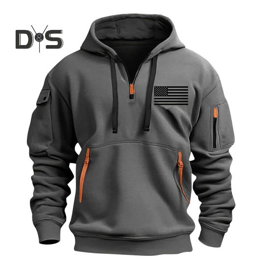 Мужская толстовка с капюшоном для фитнеса на весну и осень с декором на молнии, с плюшевой подкладкой, с несколькими карманами, с толстыми эластичными манжетами и подолом в виде американского флага для путешествий M темно-серого
Мужская толстовка с капюшоном для фитнеса на весну и осень с декором на молнии, с плюшевой подкладкой, с несколькими карманами, с толстыми эластичными манжетами и подолом в виде американского флага для путешествий M темно-серого