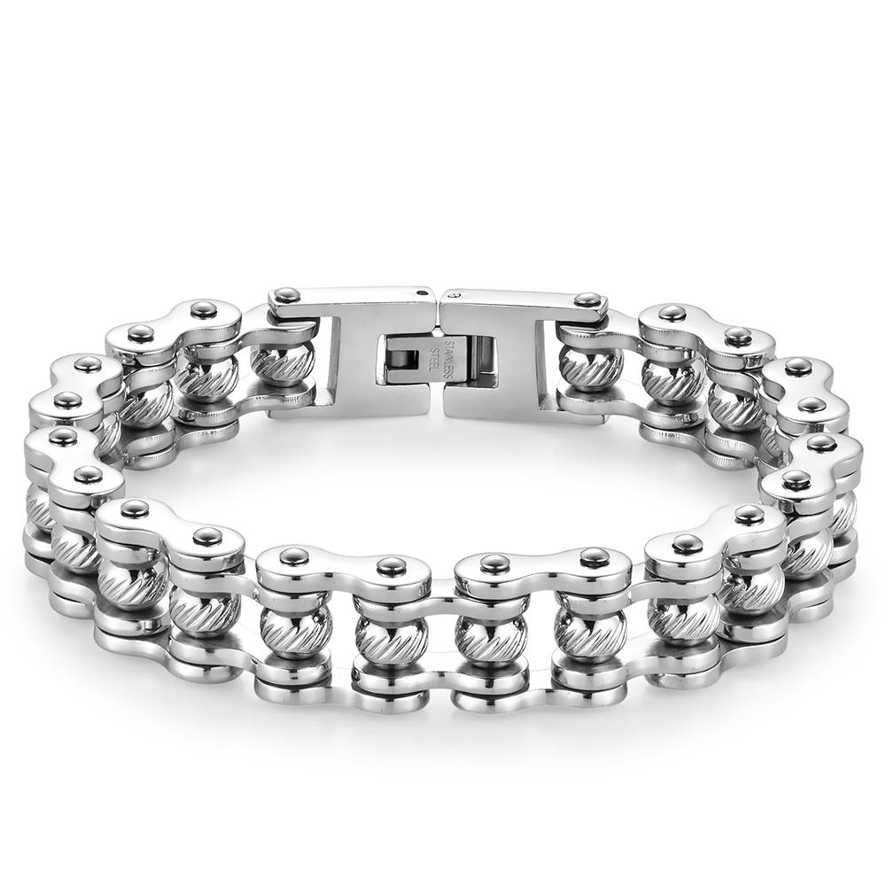 Мужской мотоциклетный браслет-цепь из цельной нержавеющей стали, дизайн велосипедного звена, мужские браслеты для мужчин, хип-хоп, рокерская бижутерия, ширина 13 мм 21CM серебряный
Мужской мотоциклетный браслет-цепь из цельной нержавеющей стали, дизайн велосипедного звена, мужские браслеты для мужчин, хип-хоп, рокерская бижутерия, ширина 13 мм 21CM серебряный