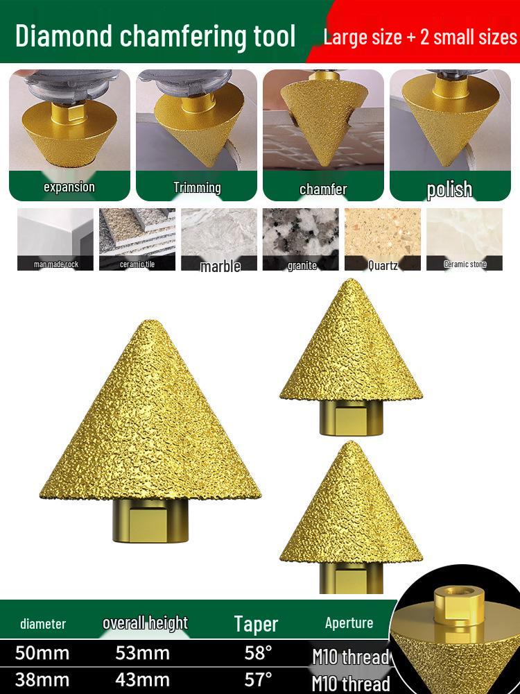 Diamond Chamfering Drill Bit for Tile and Hole Grinding
Diamond Chamfering Drill Bit for Tile and Hole Grinding