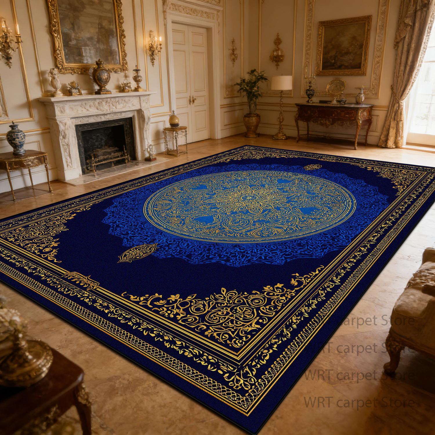 Luxury Retro Blue Golden Carpet Living Room Short Velvet European Style Washable Soft Large Area Rugs Dining Room Bedroom Mats 60x90cm
Luxury Retro Blue Golden Carpet Living Room Short Velvet European Style Washable Soft Large Area Rugs Dining Room Bedroom Mats 60x90cm