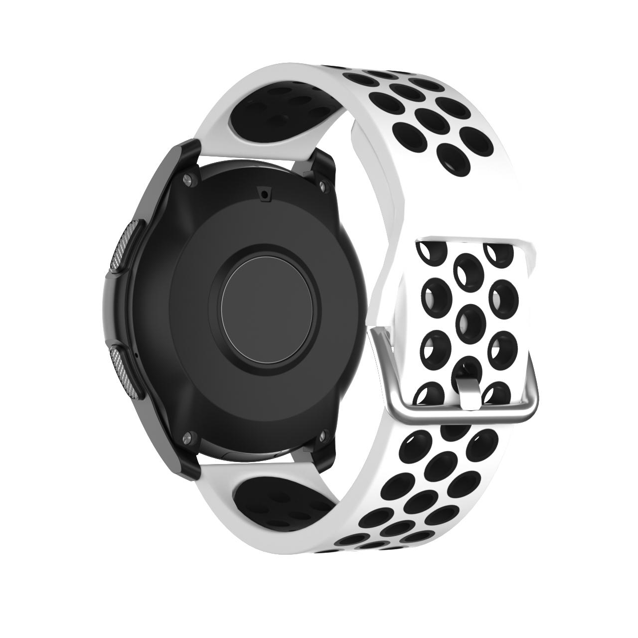 22mm Metal Buckle Silicone Smart Watch Replacement Strap for Samsung Galaxy Watch 46mm/Gear S3 Class/Frontier Dark Blue/White
22mm Metal Buckle Silicone Smart Watch Replacement Strap for Samsung Galaxy Watch 46mm/Gear S3 Class/Frontier Dark Blue/White