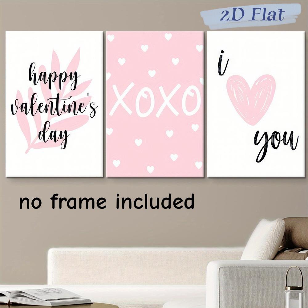 3-piece set of Valentine s Day decorative paintings, modern simple frameless canvas hanging paintings, home living room bedroom (as the picture,20x30cm-3pcs)
3-piece set of Valentine s Day decorative paintings, modern simple frameless canvas hanging paintings, home living room bedroom (as the picture,20x30cm-3pcs)