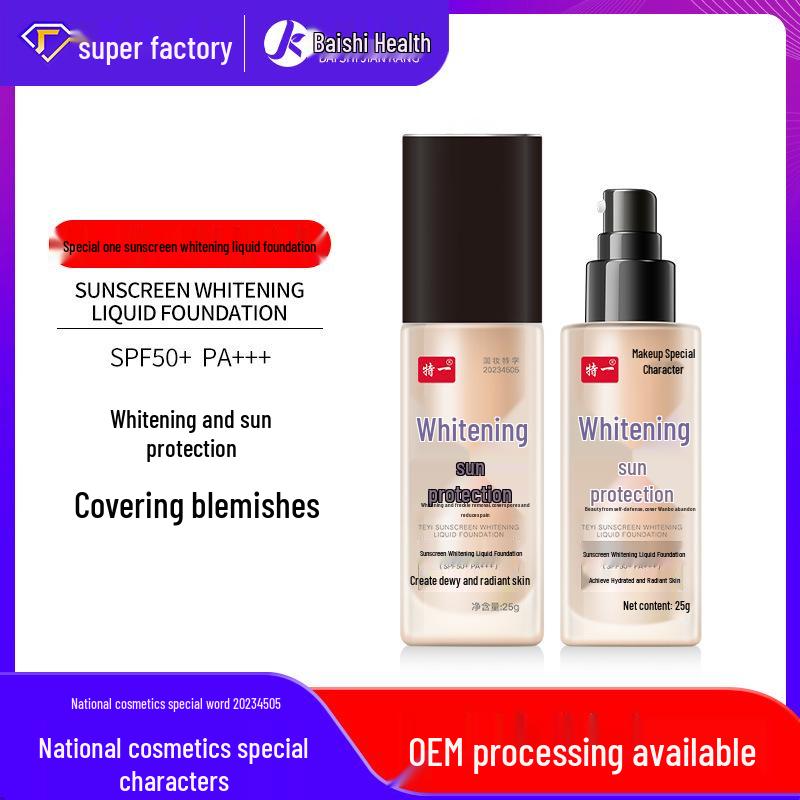 Special One 3-in-1 Whitening Sunscreen Foundation & Concealer - Long-Lasting, Non-Transfer, Non-Fade 25g
Special One 3-in-1 Whitening Sunscreen Foundation & Concealer - Long-Lasting, Non-Transfer, Non-Fade 25g