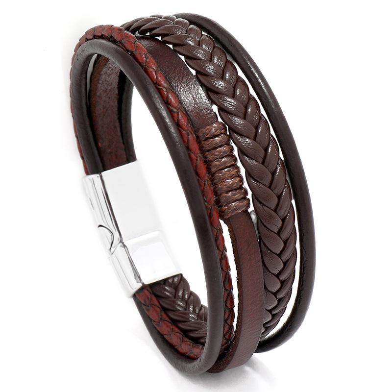 Handmade European & American Multi-layer Leather Bracelet - Men s Fashion Jewelry
Handmade European & American Multi-layer Leather Bracelet - Men s Fashion Jewelry