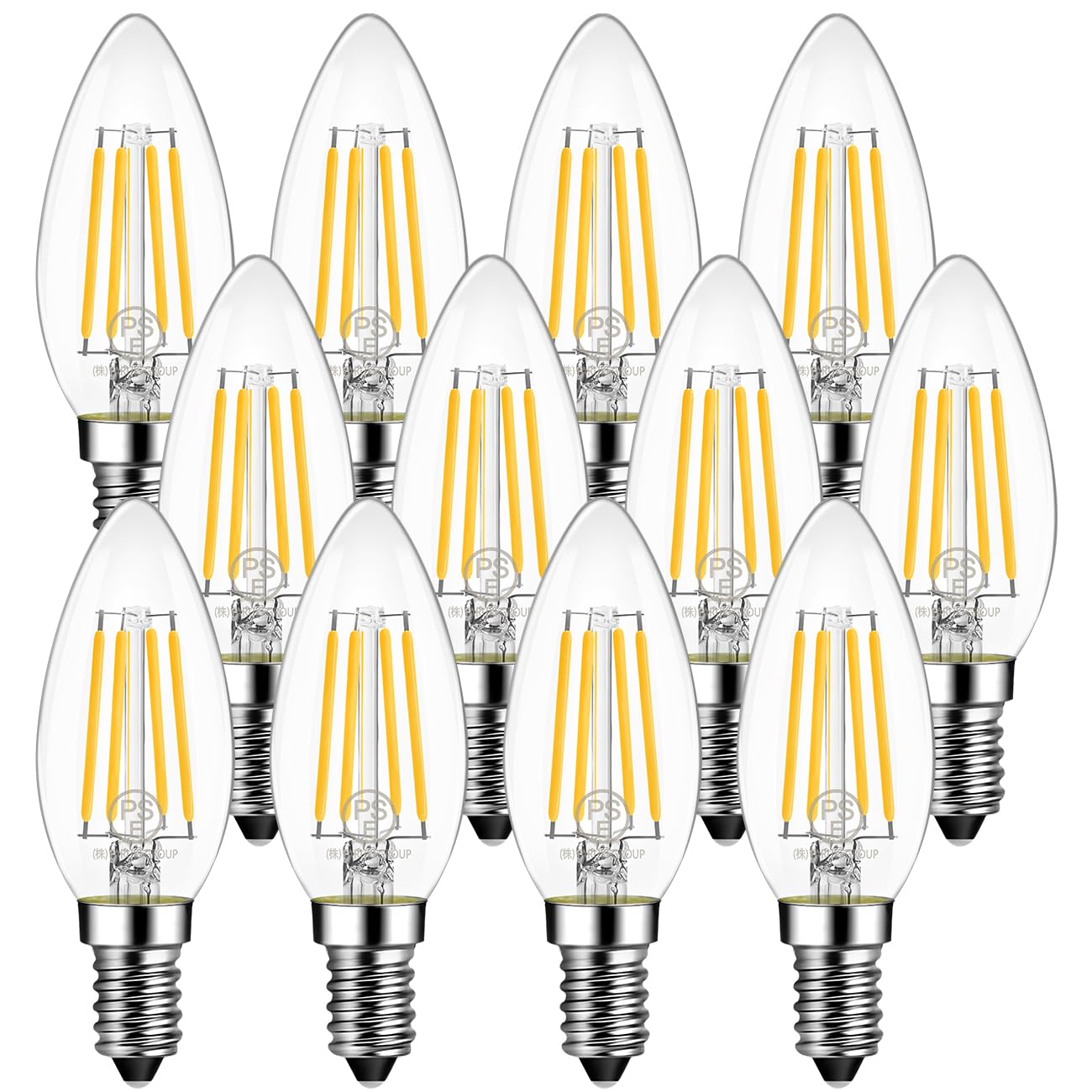 LVWIT LED Filament Bulbs, LED Chandelier Candelabra Bulbs, E12 Base, 4.5W (40W Incandescent Equivalent), 2700K Warm White, 470lm, Wide Beam, Long
LVWIT LED Filament Bulbs, LED Chandelier Candelabra Bulbs, E12 Base, 4.5W (40W Incandescent Equivalent), 2700K Warm White, 470lm, Wide Beam, Long