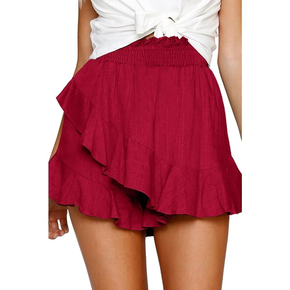 Юбки-шорты для женщин, модная мини-юбка с запахом, летящие льняные хлопковые шорты с высокой посадкой для лета XL красный
Юбки-шорты для женщин, модная мини-юбка с запахом, летящие льняные хлопковые шорты с высокой посадкой для лета XL красный