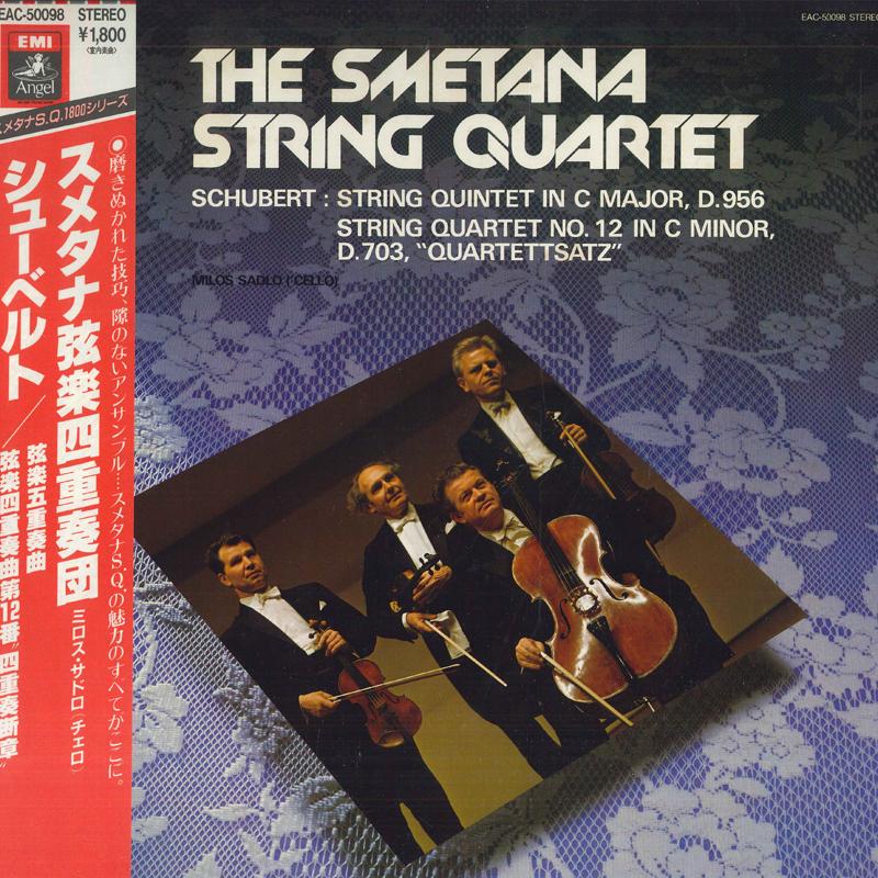 LP Record SMETANA QUARTET MILOS SADLO Schubert String Quntet In C Major EAC50098 ANGEL Japan Obi Classical Used
LP Record SMETANA QUARTET MILOS SADLO Schubert String Quntet In C Major EAC50098 ANGEL Japan Obi Classical Used