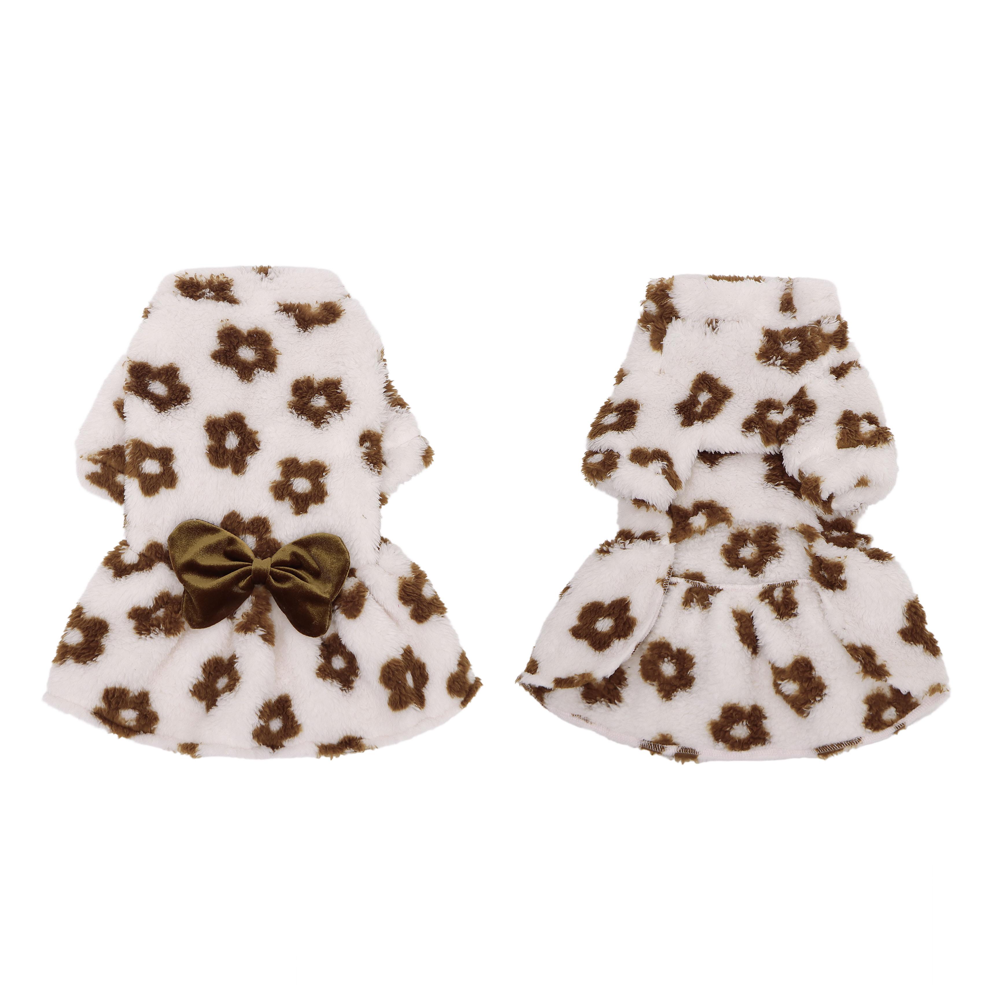 Floral Print Pet Dress with Bowknot, Soft Fleece Dog/Cat Winter WarmDress, Cute Pet Clothes for Small Medium Dogs Cats XS(old) белый
Floral Print Pet Dress with Bowknot, Soft Fleece Dog/Cat Winter WarmDress, Cute Pet Clothes for Small Medium Dogs Cats XS(old) белый