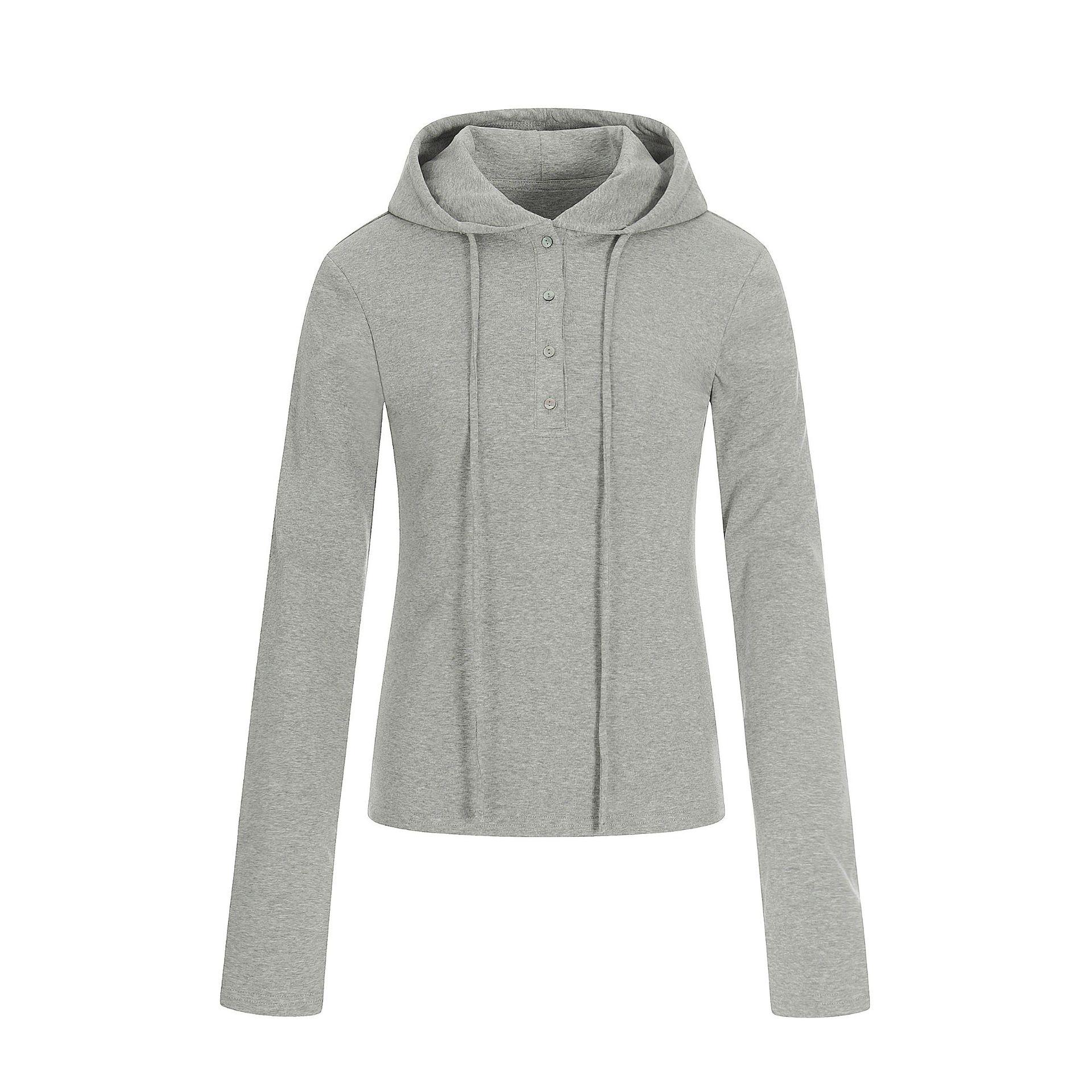 11KN Women s Retro Hooded Button-Up Long-Sleeve Slim-Fit Sporty Top Medium
11KN Women s Retro Hooded Button-Up Long-Sleeve Slim-Fit Sporty Top Medium