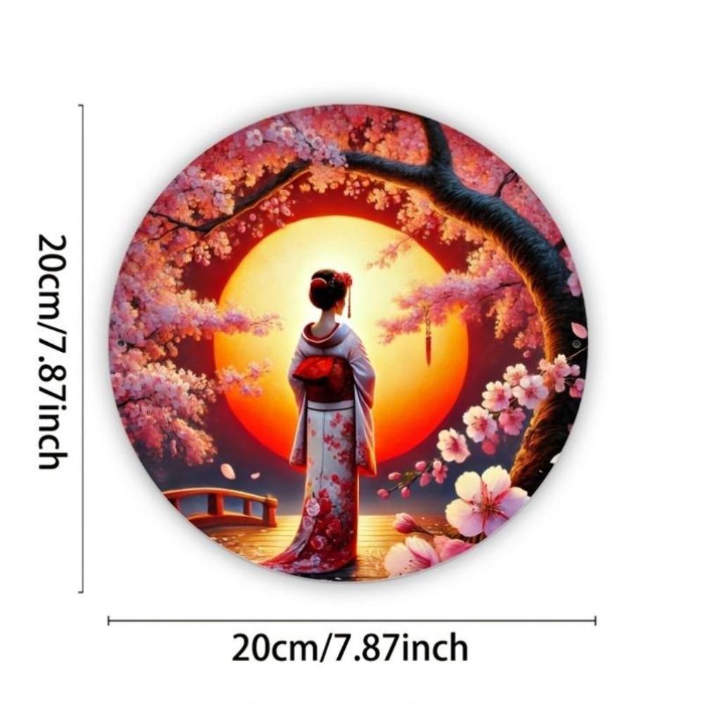 Vintage Japanese Cherry Blossom Round Metal Wall Art Sign 8x8 Inch Waterproof Home Decor чорний
Vintage Japanese Cherry Blossom Round Metal Wall Art Sign 8x8 Inch Waterproof Home Decor чорний