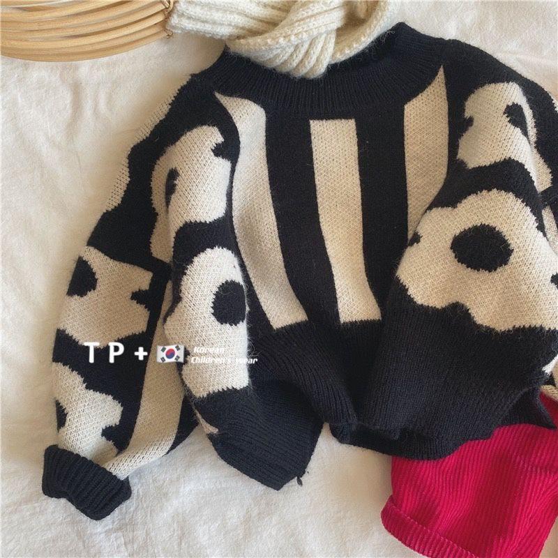 Arctic Velvet Korean Children s Black & White Jacquard Sweater - Girls Autumn Winter Round Neck Casual Knitwear. 80
Arctic Velvet Korean Children s Black & White Jacquard Sweater - Girls Autumn Winter Round Neck Casual Knitwear. 80