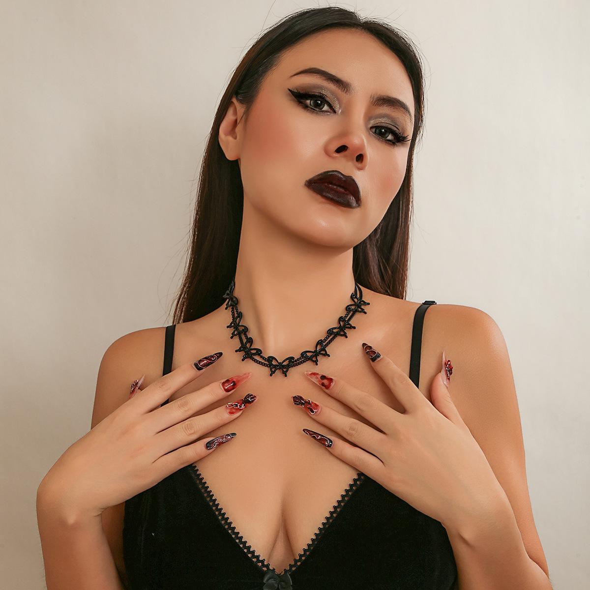 Punk Gothic Butterfly Chain Choker Necklace for Women
Punk Gothic Butterfly Chain Choker Necklace for Women