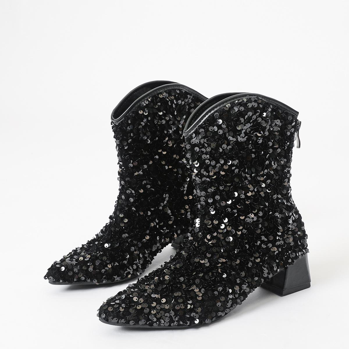 Большие размеры женской обуви для полных ног, сексуальные женские сапоги с бахромой и пайетками, ковбойские сапоги в стиле вестерн, рыцарские сапоги с острым толстым каблуком 43 чёрный
Большие размеры женской обуви для полных ног, сексуальные женские сапоги с бахромой и пайетками, ковбойские сапоги в стиле вестерн, рыцарские сапоги с острым толстым каблуком 43 чёрный