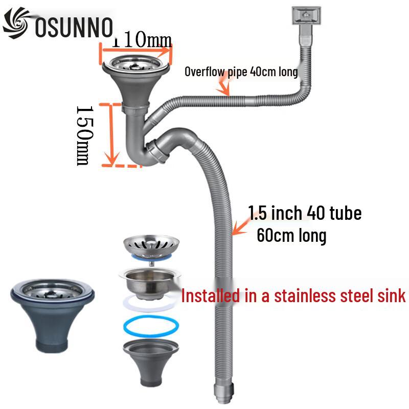 SIOYIE American Style 40mm Sink Drain Kit
SIOYIE American Style 40mm Sink Drain Kit