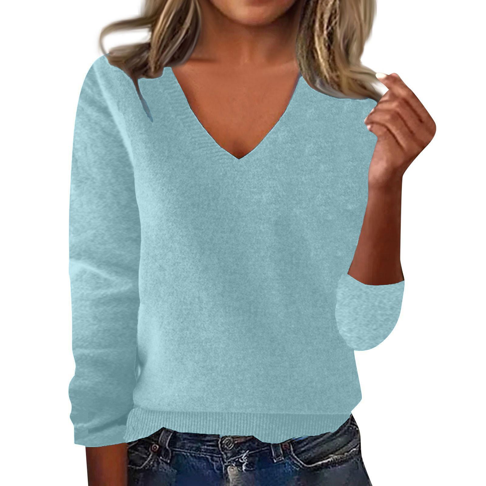 Women s V-Neck Knit Sweater, Casual Long Sleeve Pullover Top, Soft Lightweight for Fall and Winter M синий
Women s V-Neck Knit Sweater, Casual Long Sleeve Pullover Top, Soft Lightweight for Fall and Winter M синий