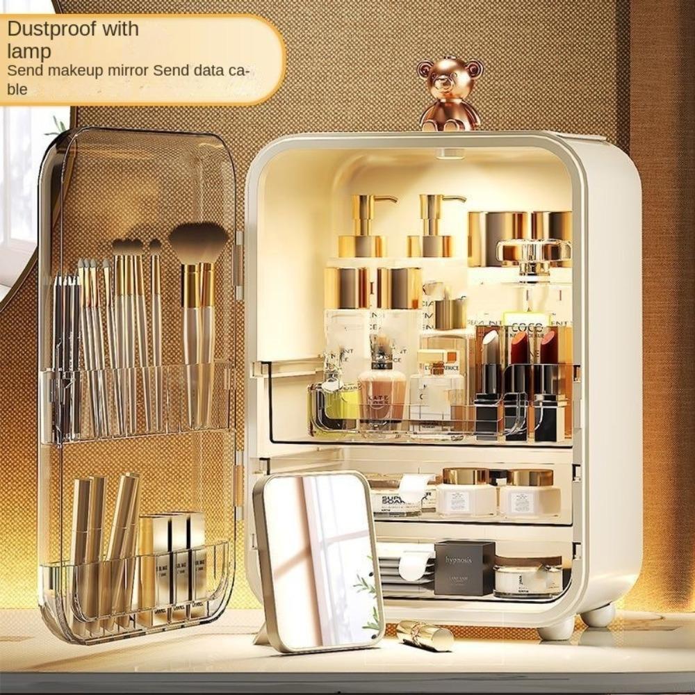 with Led Light Cosmetics Storage Box Dustproof Makeup Organizer New Vanity Table Organizer білий
with Led Light Cosmetics Storage Box Dustproof Makeup Organizer New Vanity Table Organizer білий