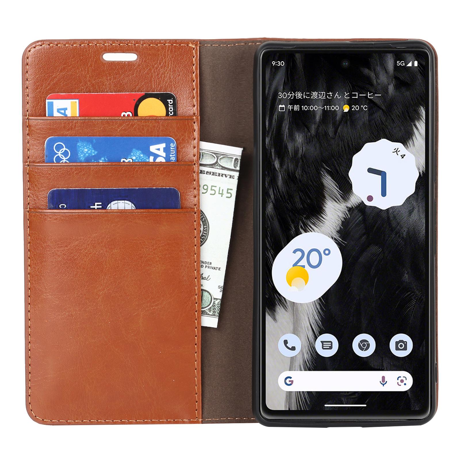 Genuine Leather Phone Cover For Google Pixel 7a,Crazy Horse Texture Magnetic Anti-drop Phone Case with Stand Wallet Light Brown
Genuine Leather Phone Cover For Google Pixel 7a,Crazy Horse Texture Magnetic Anti-drop Phone Case with Stand Wallet Light Brown