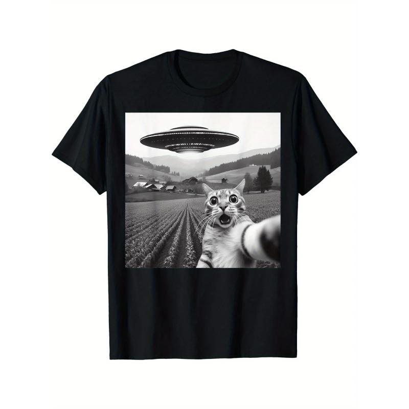 UFO and Cat Pattern Print Tshirt Men Casual Loose Humorous O-Neck Short Sleeve Oversize Top XXXL чорний
UFO and Cat Pattern Print Tshirt Men Casual Loose Humorous O-Neck Short Sleeve Oversize Top XXXL чорний