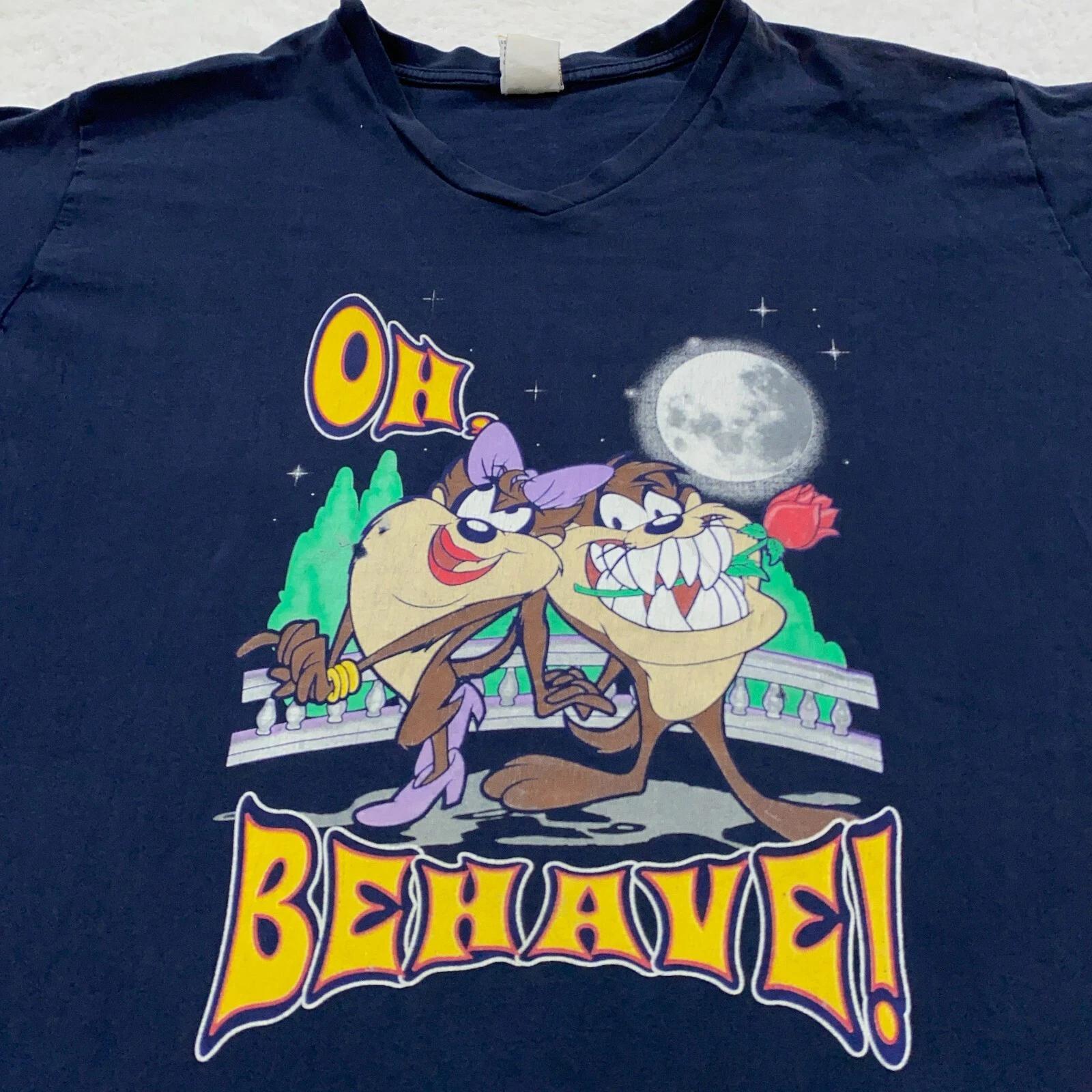 vtg 90s TASMANIAN DEVIL OH BEHAVE! 2-SIDED V-NECK T-Shirt XL looney tunes taz S
vtg 90s TASMANIAN DEVIL OH BEHAVE! 2-SIDED V-NECK T-Shirt XL looney tunes taz S
