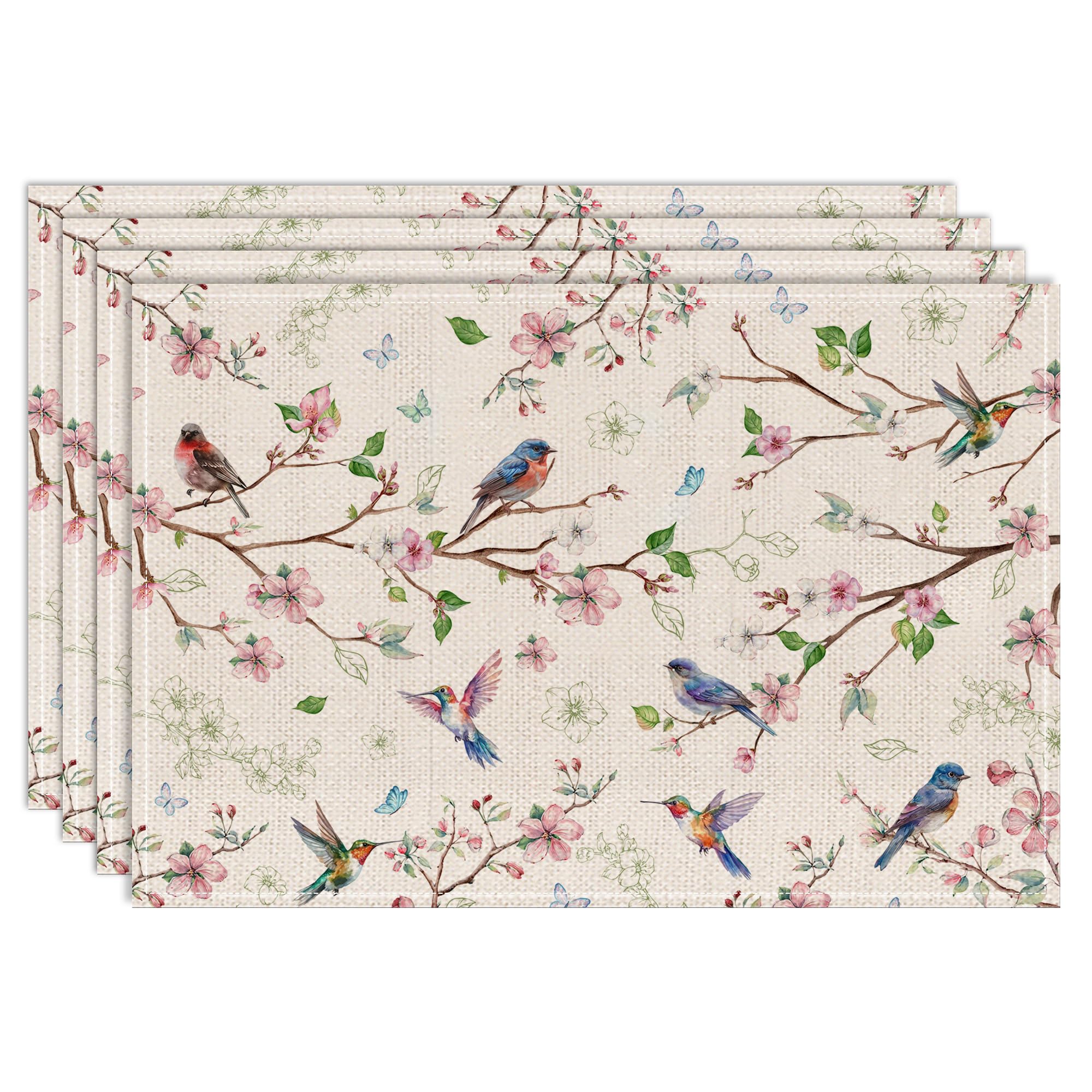 Spring Place Mats Set of 4 12x18 inch for Dinning Table - Blooming Floral Spring Table Decor, Party - Farmhouse Flower Seasonal Table Mats Decroations 12“x18”, Rectangular-set of 4
Spring Place Mats Set of 4 12x18 inch for Dinning Table - Blooming Floral Spring Table Decor, Party - Farmhouse Flower Seasonal Table Mats Decroations 12“x18”, Rectangular-set of 4