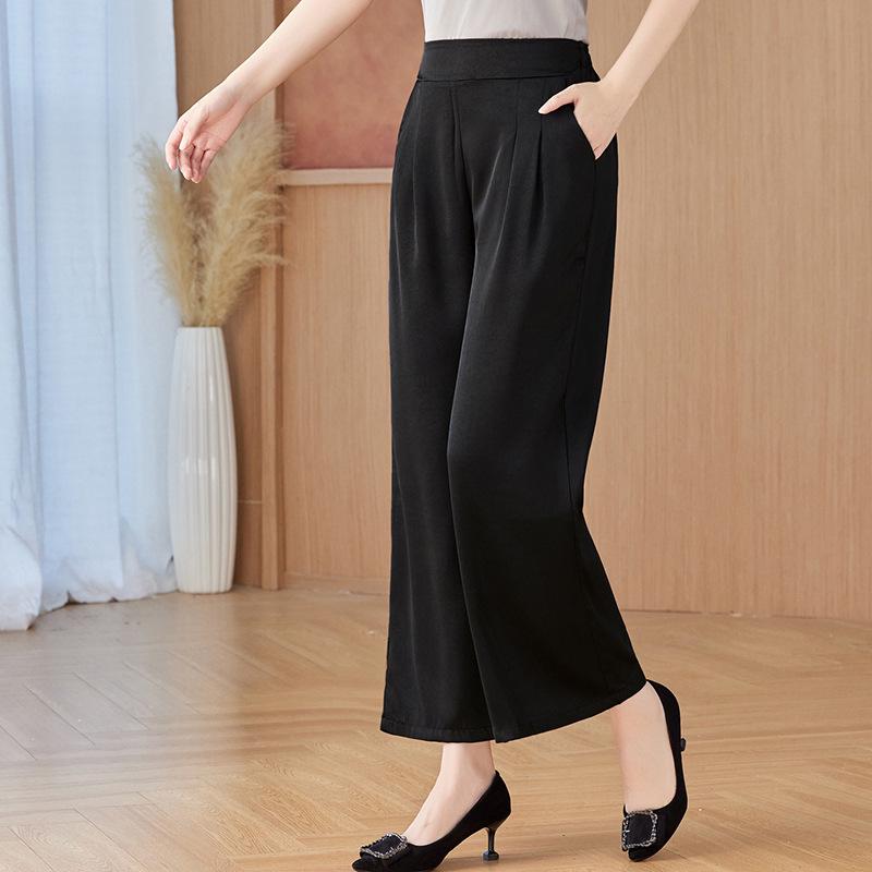 Stylish High-Waisted Wide-Leg Pants for Middle-Aged & Older Women - Loose, Comfortable, Cropped Summer Straight-Leg Pants XXL (fit for 110-125 jin) чорний
Stylish High-Waisted Wide-Leg Pants for Middle-Aged & Older Women - Loose, Comfortable, Cropped Summer Straight-Leg Pants XXL (fit for 110-125 jin) чорний