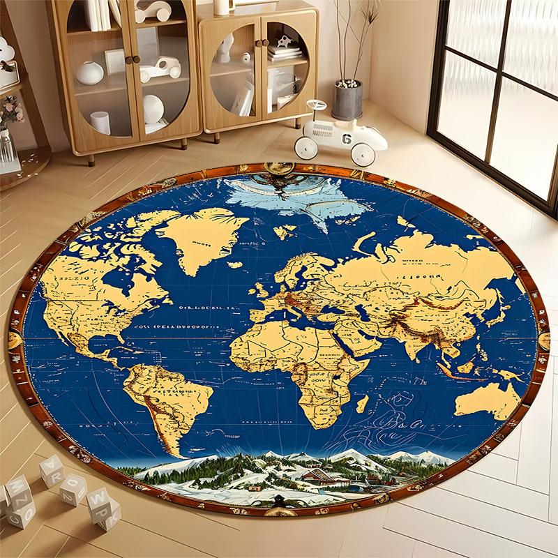 Vintage World Map Round Rug for Stylish Home Decor round carpet for home sofa bedroom, gift Diameter 60cm
Vintage World Map Round Rug for Stylish Home Decor round carpet for home sofa bedroom, gift Diameter 60cm