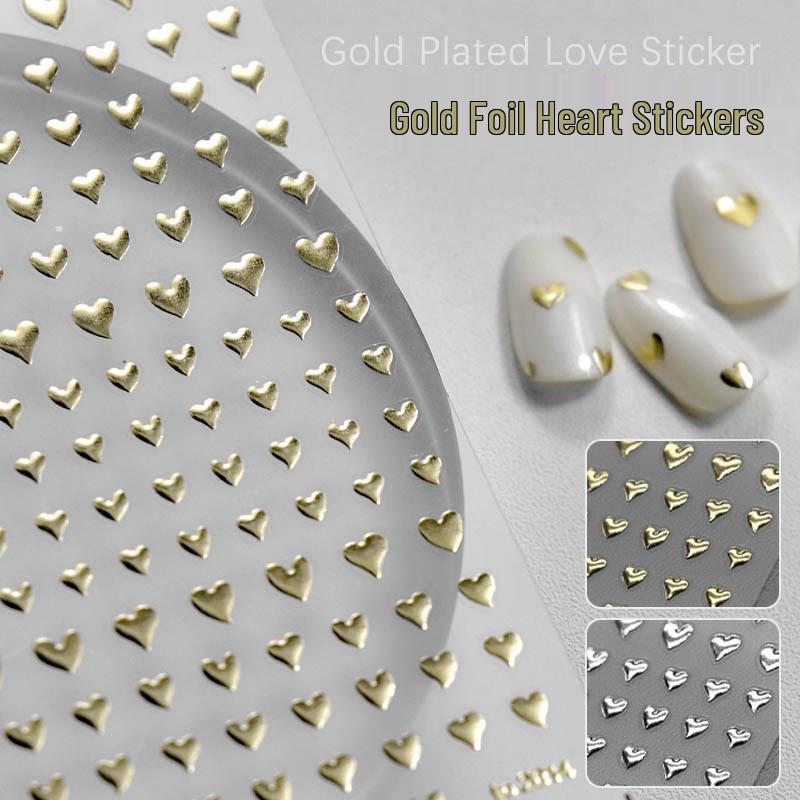 Gold & Silver Vintage 3D Heart-Shaped Nail Stickers - Micro-Embossed Small Hearts Decorations
Gold & Silver Vintage 3D Heart-Shaped Nail Stickers - Micro-Embossed Small Hearts Decorations