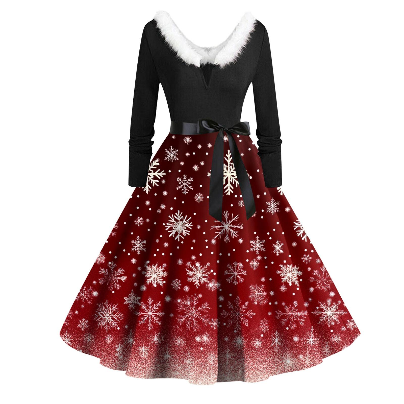 Women s Fashion Round Neck Casual Slim Christmas Printed Long Sleeve Dresses XL винний
Women s Fashion Round Neck Casual Slim Christmas Printed Long Sleeve Dresses XL винний