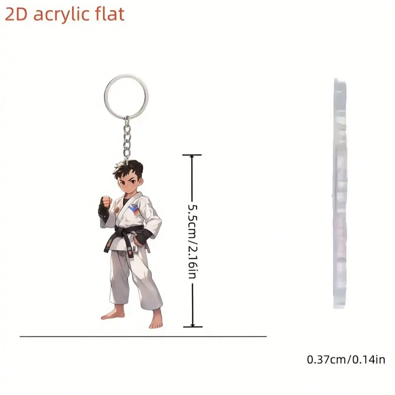 Cute 2D Taekwondo Boy Acrylic Keychain Durable Cartoon Style Key Accessories Thanksgiving and Other Perfect Gifts
Cute 2D Taekwondo Boy Acrylic Keychain Durable Cartoon Style Key Accessories Thanksgiving and Other Perfect Gifts