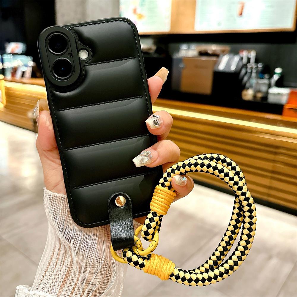Luxury Down Jacket Hand Wrist Strap Case for iPhone 16 15 14 13 Pro Max 12 11 X Xr Xs 7 8 Plus SE Lanyard Solid Color Soft Cover For iPhone 7 8 Plus
Luxury Down Jacket Hand Wrist Strap Case for iPhone 16 15 14 13 Pro Max 12 11 X Xr Xs 7 8 Plus SE Lanyard Solid Color Soft Cover For iPhone 7 8 Plus