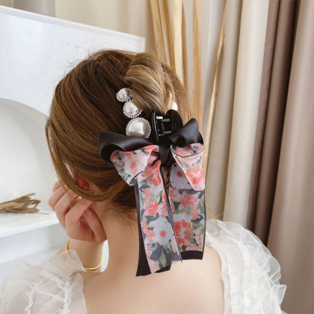 Sweet Floral Double Layer Hair Accessories Hair Crab Clip Pearl Hair Claws Bow Ponytail Holder
Sweet Floral Double Layer Hair Accessories Hair Crab Clip Pearl Hair Claws Bow Ponytail Holder