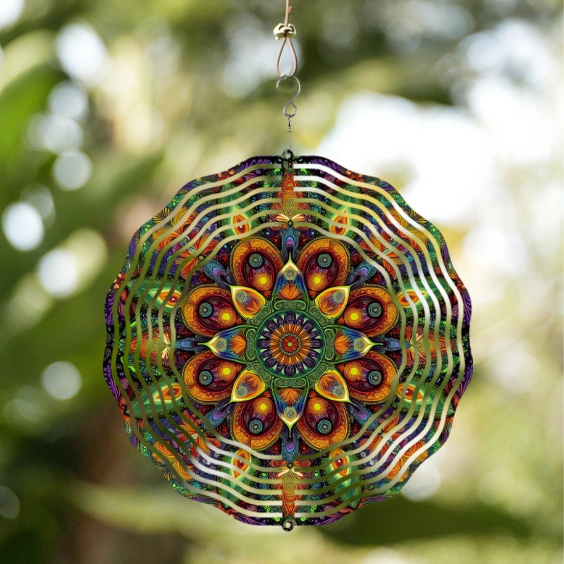 Bohemian Style Metal Wind Spinner 10 Inch Vibrant Garden Decor with 360 Swivel Hook Mandala Design for Patio Porch Yard Outdoor 01A
Bohemian Style Metal Wind Spinner 10 Inch Vibrant Garden Decor with 360 Swivel Hook Mandala Design for Patio Porch Yard Outdoor 01A