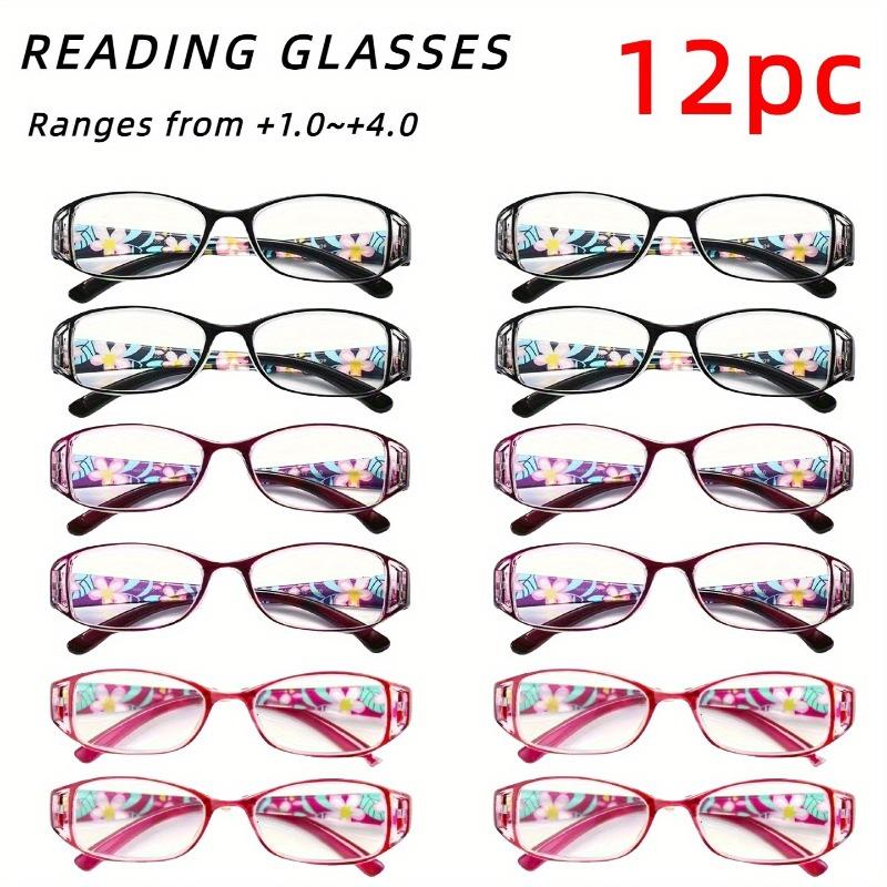 12 шт. Популярные квадратные модные очки для чтения с цветочной рамкой, обязательные для мужчин и женщин в повседневном досуге +3.5
12 шт. Популярные квадратные модные очки для чтения с цветочной рамкой, обязательные для мужчин и женщин в повседневном досуге +3.5