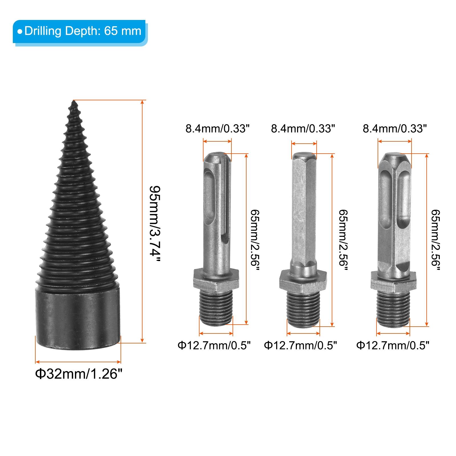 4Pcs/1Set Firewood Log Splitter Drill Bit Removable Drill Bits Electric Drills Screw Cone Driver with Drill Shafts Hand Tools
4Pcs/1Set Firewood Log Splitter Drill Bit Removable Drill Bits Electric Drills Screw Cone Driver with Drill Shafts Hand Tools