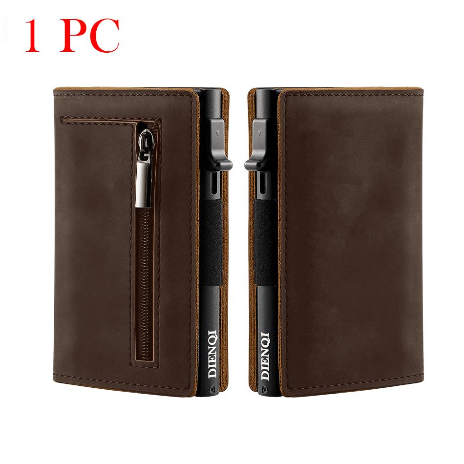 Genuine Leather Men s Wallet Crazy Horse Leather Rfid Bank Credit Card Holder Pop Up Case Cardholder Black Smart Wallets for Men
Genuine Leather Men s Wallet Crazy Horse Leather Rfid Bank Credit Card Holder Pop Up Case Cardholder Black Smart Wallets for Men
